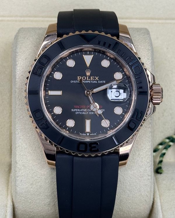 2021 Rolex Yacht-Master 40MM Black Dial Oysterflex Strap (126655)