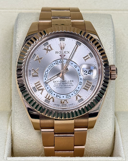 Rolex Sky-Dweller 42MM Silver Dial Rose Gold Oyster Bracelet (326935)
