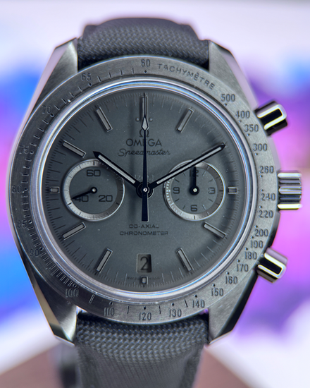 2025 Omega Speedmaster Dark Side of the Moon "Black Black" 44.25MM Black Dial Textile Strap (311.92.44.51.01.005)