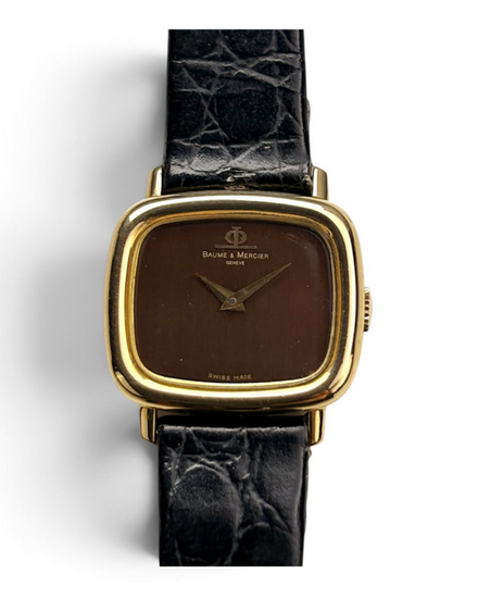 Baume & Mercier Baume 24MM Brown Dial Leather Bracelet (38264)