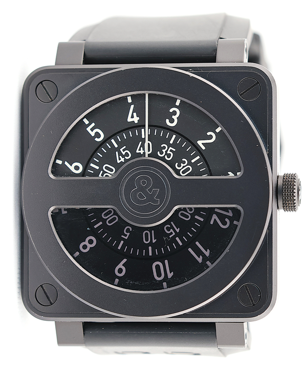 Bell & Ross BR 01 L.E. "Compass" 46MM Black Dial Rubber Strap (BR01-92-S)