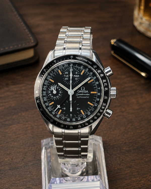 No Reserve - Omega Speedmaster Day-Date 39MM Black Dial Steel Bracelet (3520.50.00)
