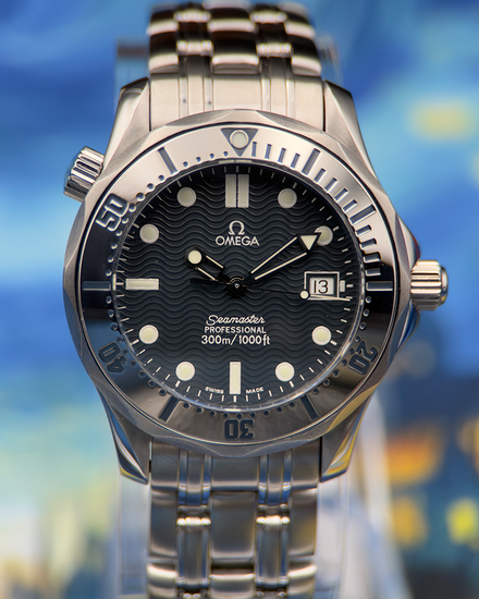 No Reserve - 2014 Omega Seamaster Diver 300M 36.2MM Quartz Blue Dial Steel Bracelet (2562.80.00)