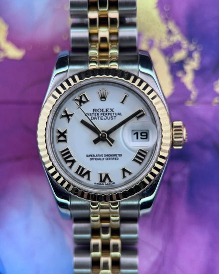 2015 Rolex Lady-Datejust 26MM White Dial Two-Tone Jubilee Bracelet (179173)