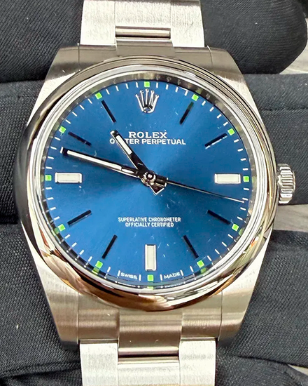 2020 Rolex Oyster Perpetual 39MM Blue Dial Oyster Bracelet (114300)
