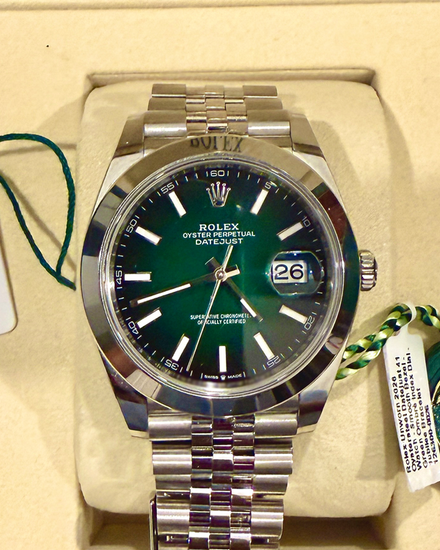 No Reserve - 2026 Rolex Datejust 41MM Green "Ombré" Dial Jubilee Bracelet (126300)