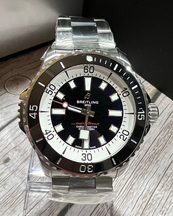 2026 Breitling Superocean 46MM Black Dial Steel Bracelet (A17378)