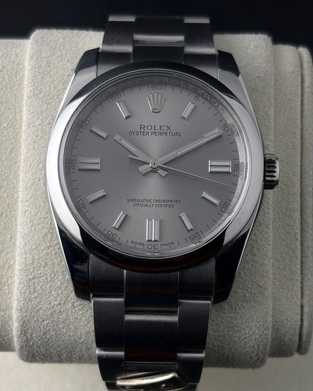 No Reserve - Rolex Oyster Perpetual "Domino's Pizza" 36MM Silver Dial Oyster Bracelet (116000)