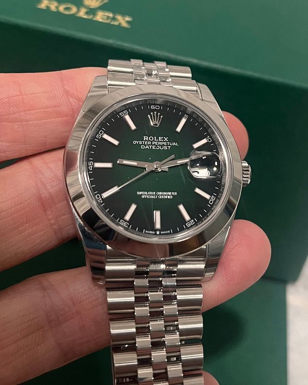 2026 Rolex Datejust 41MM "Ombré" Green Dial Jubilee Bracelet (126300)