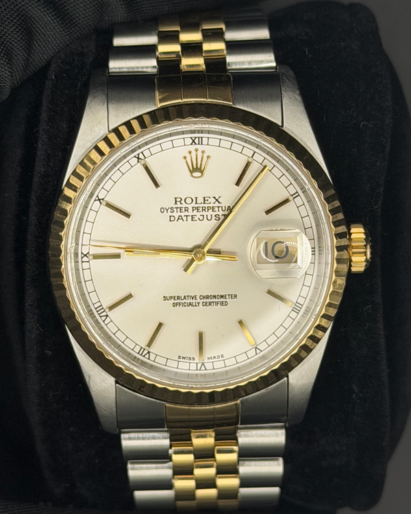 Rolex Datejust 36MM Silver Dial Two-Tone Jubilee Bracelet (16233)
