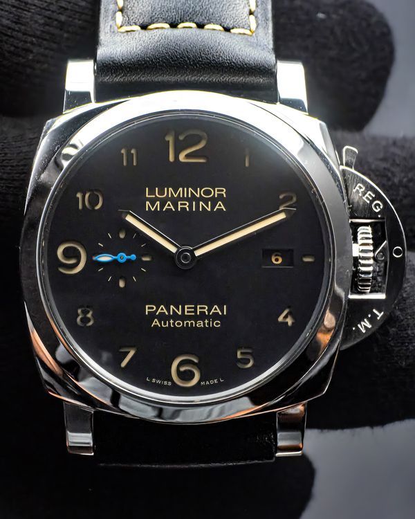 2020 Panerai Luminor 1950 3 Days 44MM Black Dial Leather Strap (PAM01359)