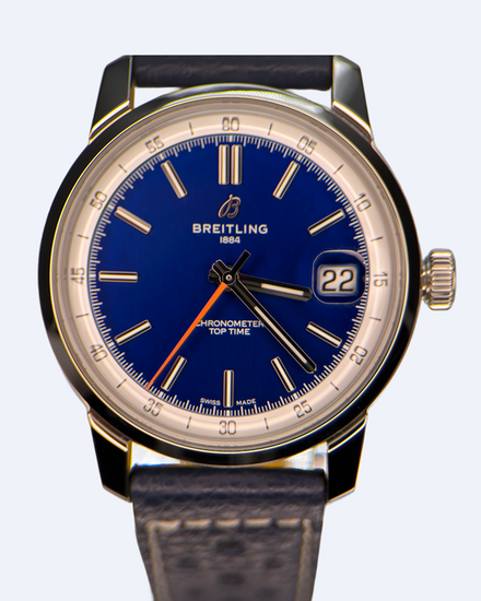 2026 Breitling Top Time B31 38MM Blue Dial Leather Strap (AB3113)