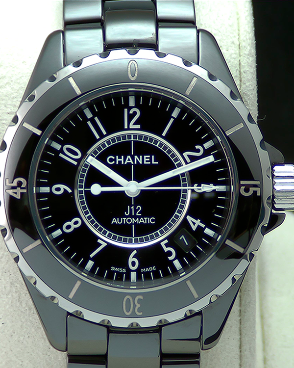 Chanel J12 38MM Black Dial Ceramic Bracelet (H0685)