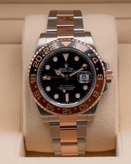 2021 Rolex GMT-Master II "Rootbeer" 40MM Black Dial Two-Tone Oyster Bracelet (126711CHNR)
