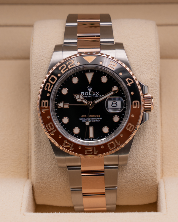 2021 Rolex GMT-Master II "Rootbeer" 40MM Black Dial Two-Tone Oyster Bracelet (126711CHNR)