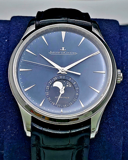 2022 Jaeger-LeCoultre Master Ultra Thin Moon 39MM Blue Dial Leather Strap (Q1368480)
