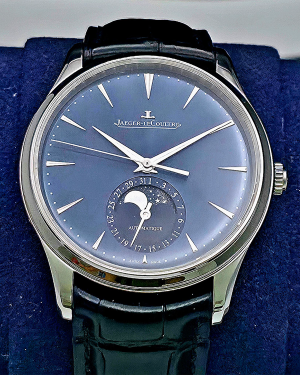 2022 Jaeger-LeCoultre Master Ultra Thin Moon 39MM Blue Dial Leather Strap (Q1368480)