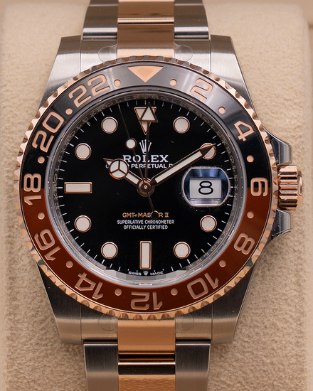 2019 Rolex GMT-Master II "Rootbeer" 40MM Black Dial Two-Tone Oyster Bracelet (126711CHNR)