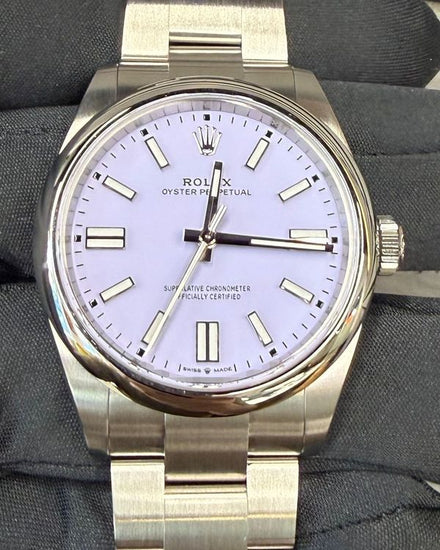 2026 Rolex Oyster Perpetual 41MM Lavender Dial Oyster Bracelet (134300)