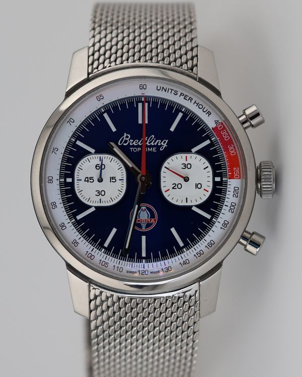 2025 Breitling Top Time B01 Chronograph "Shelby Cobra" 41MM Blue Dial Steel Bracelet (AB0176)