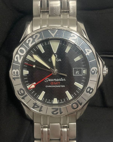2001 Omega Seamaster 300 GMT "50th Anniversary" 41MM Black Dial Steel Bracelet (2534.50)