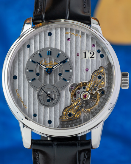 2023 Glashütte Original PanoMaticInverse 42MM Silver Dial Leather Strap (1-91-02-02-02-50)
