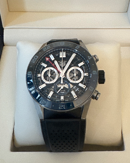 2024 Tag Heuer Carrera 45MM Skeleton Dial Rubber Strap (CBG2A1Z)
