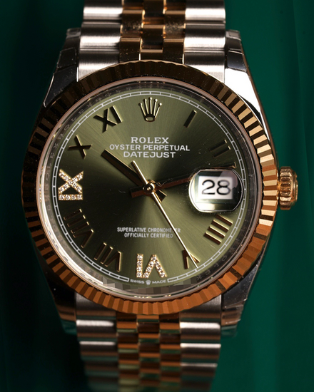 2026 Rolex Datejust 36MM "Olive" Green Dial Two-Tone Jubilee Bracelet (126233)