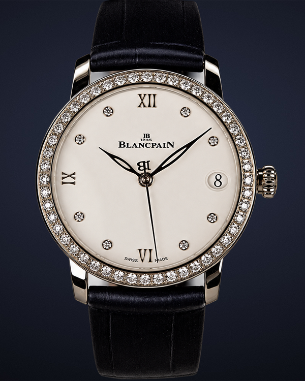 2026 Blancpain Villeret Ultra-Slim 33.2MM White Dial Leather Strap (6127-4628-55B)