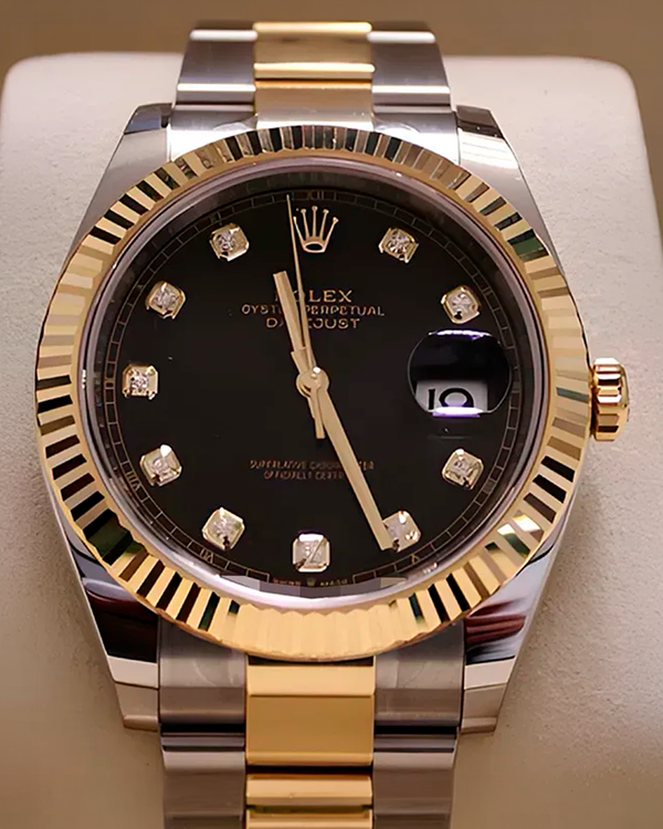 2025 Rolex Datejust 41MM Black Dial Two-Tone Oyster Bracelet (126333)