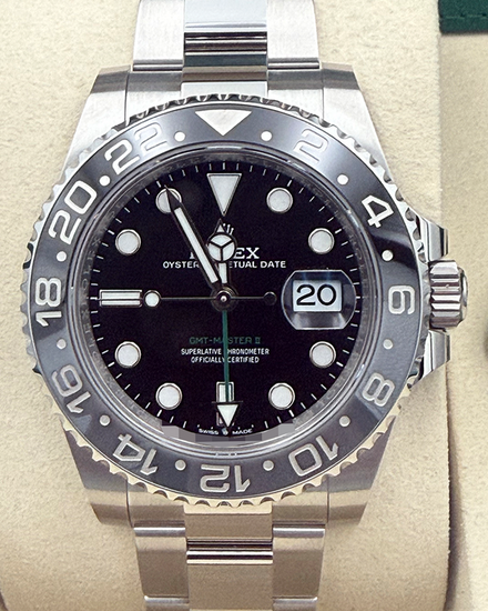 2026 Rolex GMT-Master II "Bruce Wayne" 40MM Black Dial Oyster Bracelet (126710GRNR)