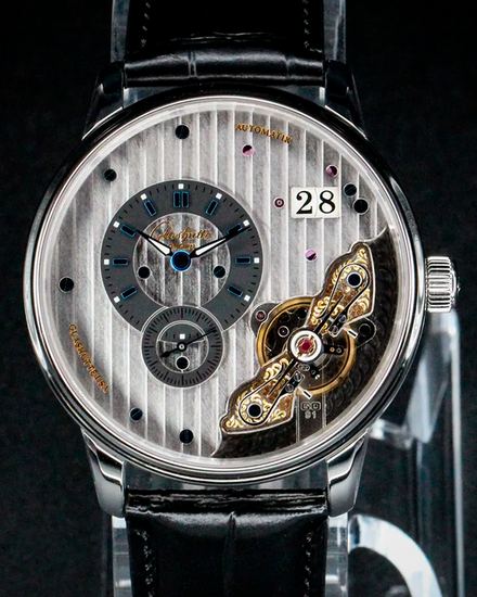 No Reserve - 2022 Glashütte Original PanoMaticInverse 42MM Silver Dial Leather Strap (1-91-02-02-02-50)