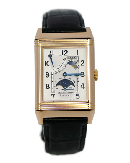 Jaeger-LeCoultre Reverso Sun Moon 26MM Silver Dial Leather Strap (Q2752420)