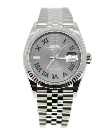 2022 Rolex Datejust "Wimbledon" 36MM Slate Dial Jubilee Bracelet (126234)