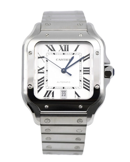 2025 Cartier Santos De Cartier 39.8MM White Dial Steel Bracelet (WSSA0018)