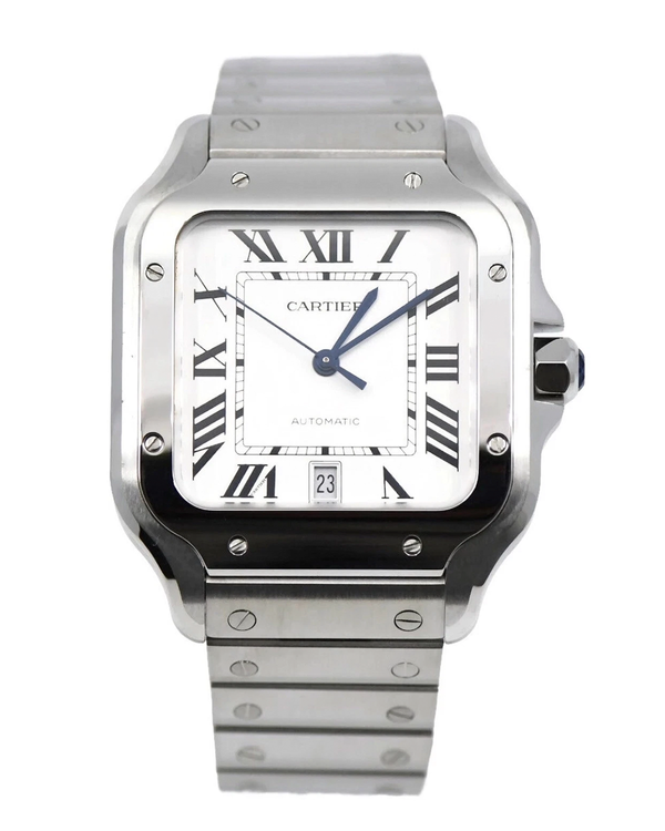 2025 Cartier Santos De Cartier 39.8MM White Dial Steel Bracelet (WSSA0018)