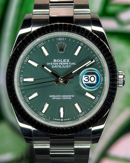 2026 Rolex Datejust 41MM Green Dial Oyster Bracelet (126334)