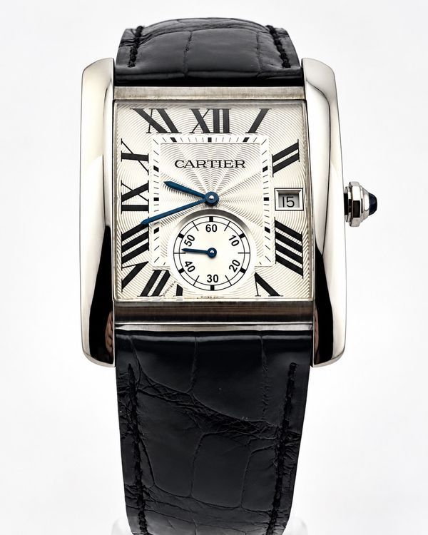 2020 Cartier Tank MC 34.3MM Silver Dial Leather Strap (W5330003)