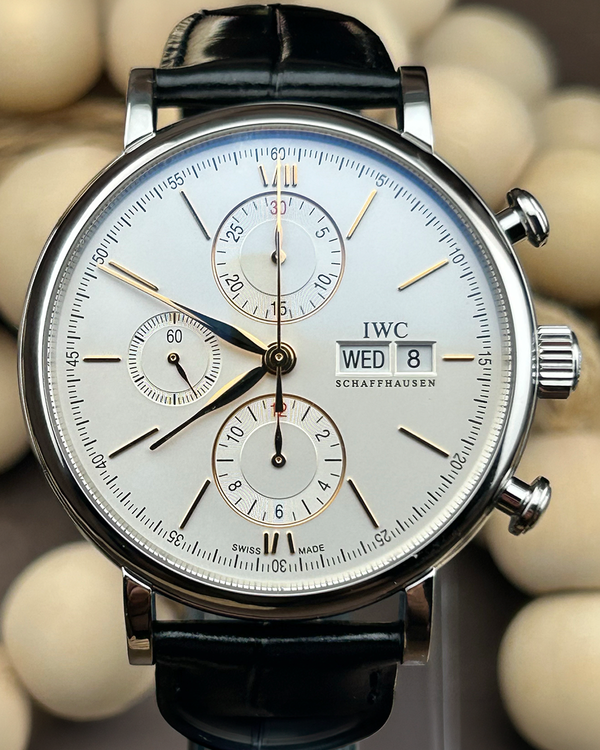 2020 IWC Schaffhausen Portofino 42MM Silver Dial Leather Strap (IW391031)