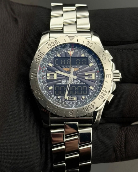 2007 Breitling Airwolf 43MM Quartz Blue Dial Steel Bracelet (A78363)