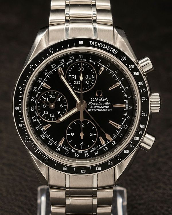 No Reserve - 2016 Omega Speedmaster Day-Date 40MM Black Dial Steel Bracelet (3220.50.00)