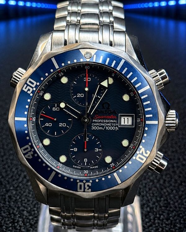 No Reserve - 2017 Omega Seamaster Diver 300M Chronograph 41.5MM Blue Dial Steel Bracelet (2225.80.00)
