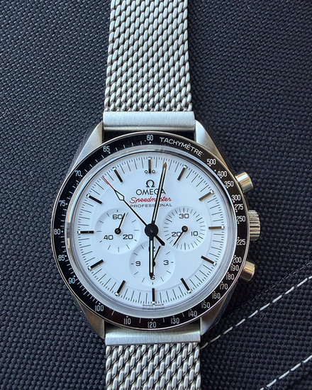 2025 Omega Speedmaster Professional Moonwatch 42MM White Dial Aftermarket Steel Bracelet (310.30.42.50.04.001)