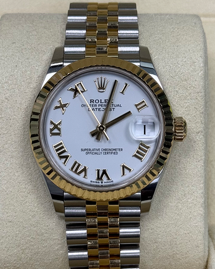 2024 Rolex Datejust 31MM White Dial Two-Tone Super Jubilee Bracelet (278273)