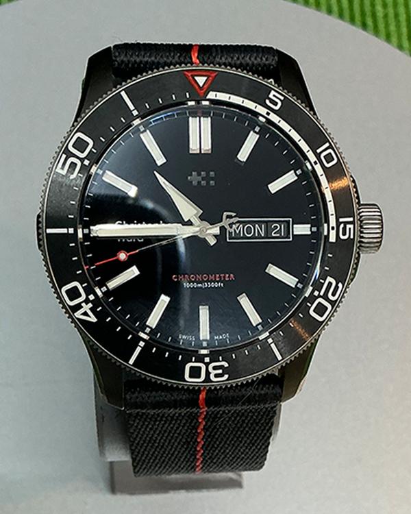 2023 Christopher Ward C60 Trident Pro 300 42MM Black Dial Textile Strap (C60-42ADA31SOVVO)