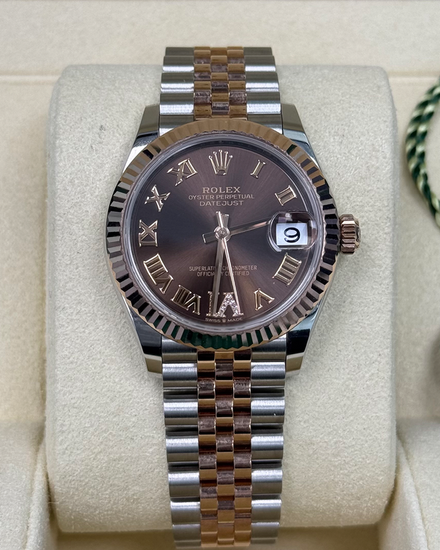 2021 Rolex Datejust 31MM Chocolate Dial Two-Tone Super Jubilee Bracelet (278271)