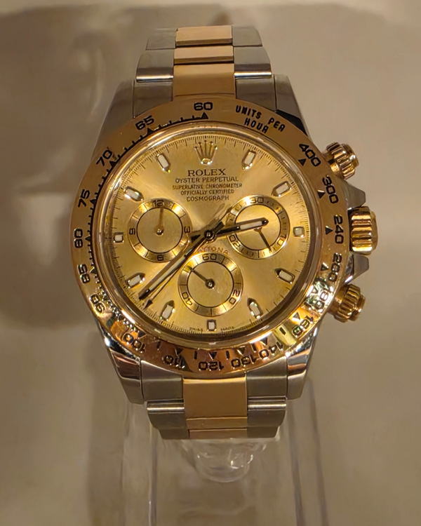 2022 Rolex Cosmograph Daytona 40MM Champagne Dial Two-Tone Oyster Bracelet (116503)
