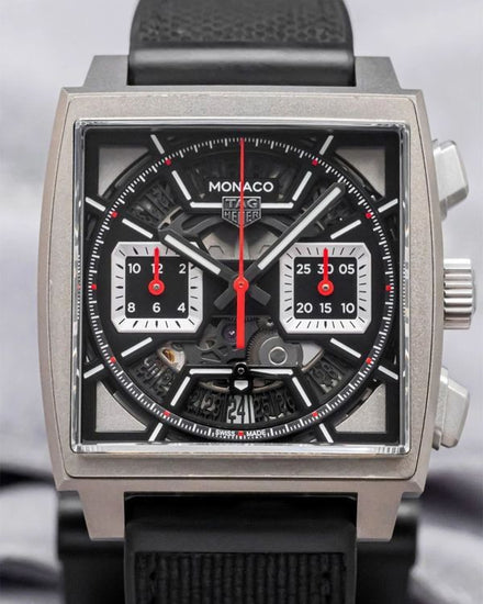 2023 Tag Heuer Monaco 39MM Skeleton Dial Rubber Strap (CBL2183.FT6236)