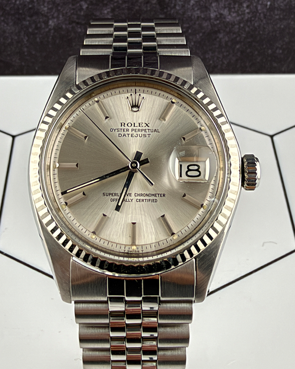 No Reserve - Rolex Datejust 36MM Silver Dial Jubilee Bracelet (1601)