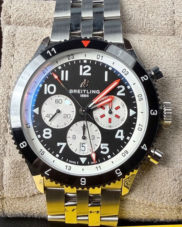 2026 Breitling Super Avi B04 Chronograph GMT "Mosquito" 46MM Black Dial Steel Bracelet (YB04451A1B1A1)